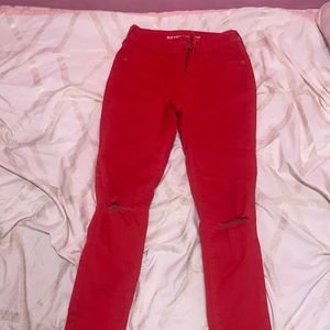 Red Skinny Old Navy Jeans